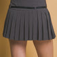 Pleated belt skort