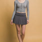 Pleated belt skort