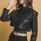 Valeria Leather Crop top Jacket