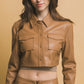 Valeria Leather Crop top Jacket