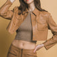 Valeria Leather Crop top Jacket