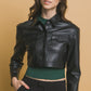 Valeria Leather Crop top Jacket