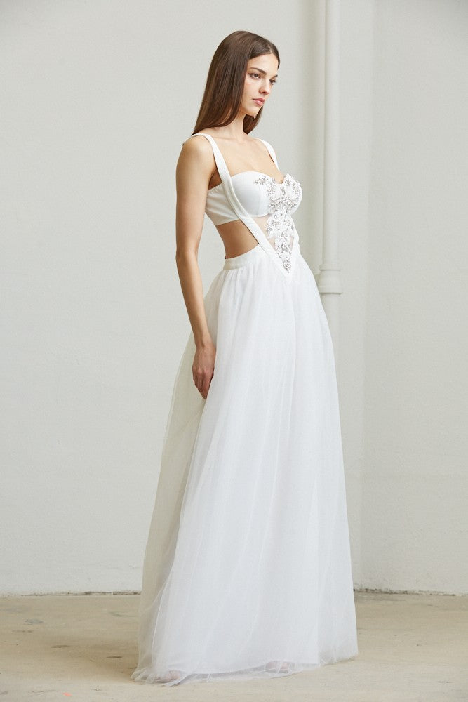 White Mariam Tulle Dress