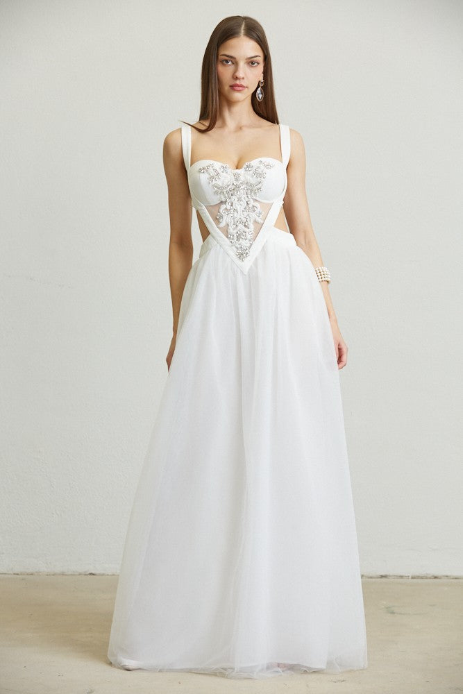 White Mariam Tulle Dress