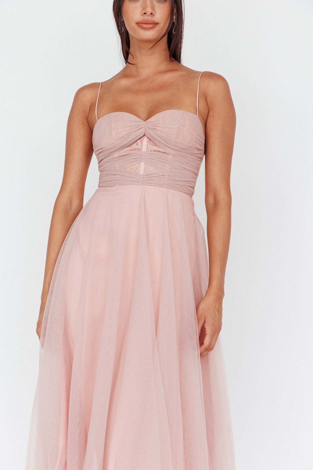 Leslie Pink Long tutu Maxi Dress