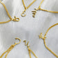 Gold Cursive Initial Necklace