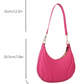 fuchsia pink leather shoulder bag