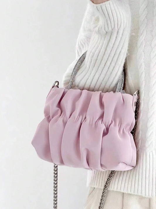 Elizabeth Pink Ruched bag