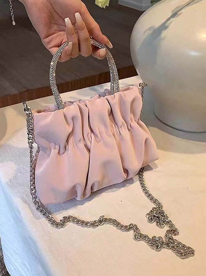 Elizabeth Pink Ruched bag