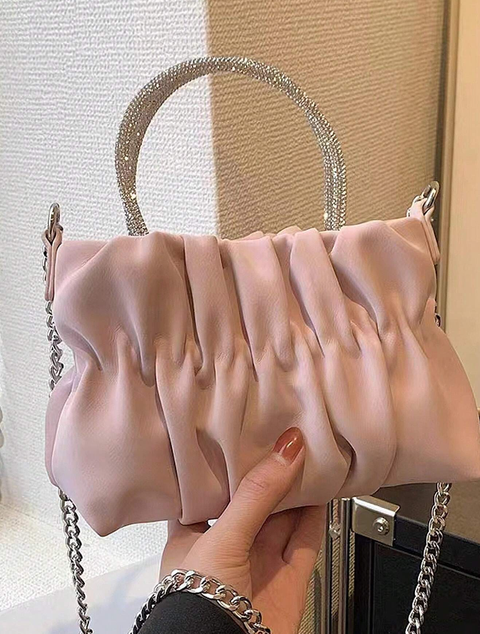 Elizabeth Pink Ruched bag