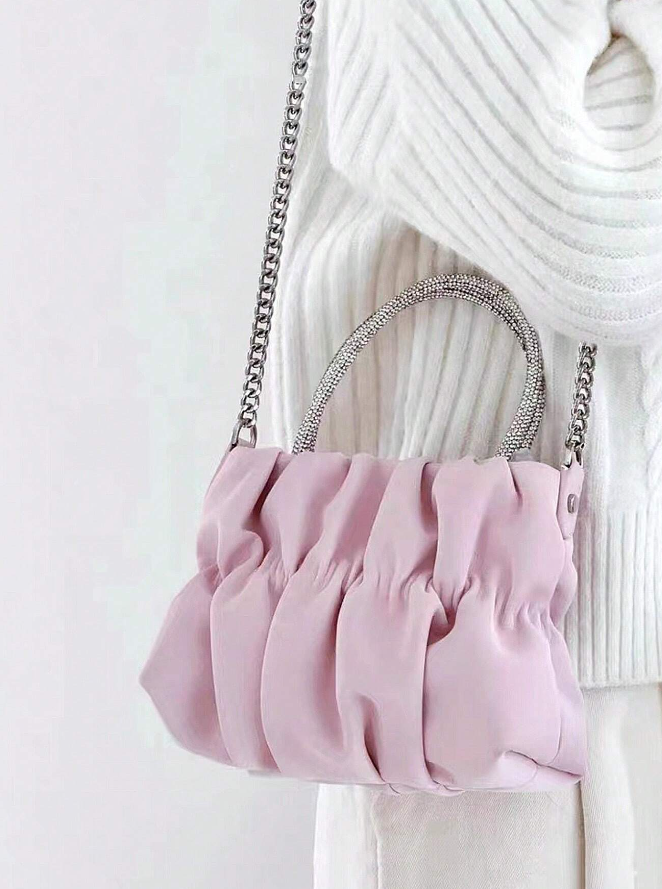 Elizabeth Pink Ruched bag