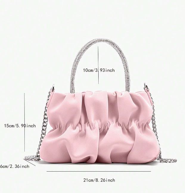 Elizabeth Pink Ruched bag