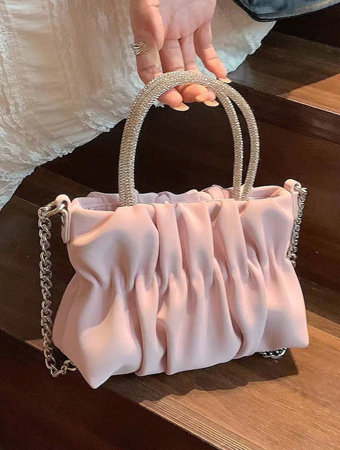 Elizabeth Pink Ruched bag