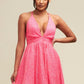 Neon Pink Bougie Barbie Glitter dress