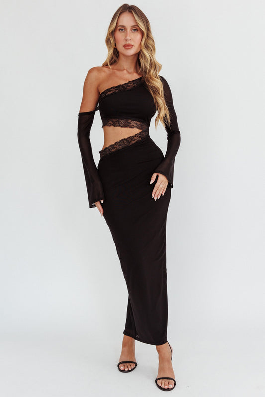 Bianca Black Lace maxi