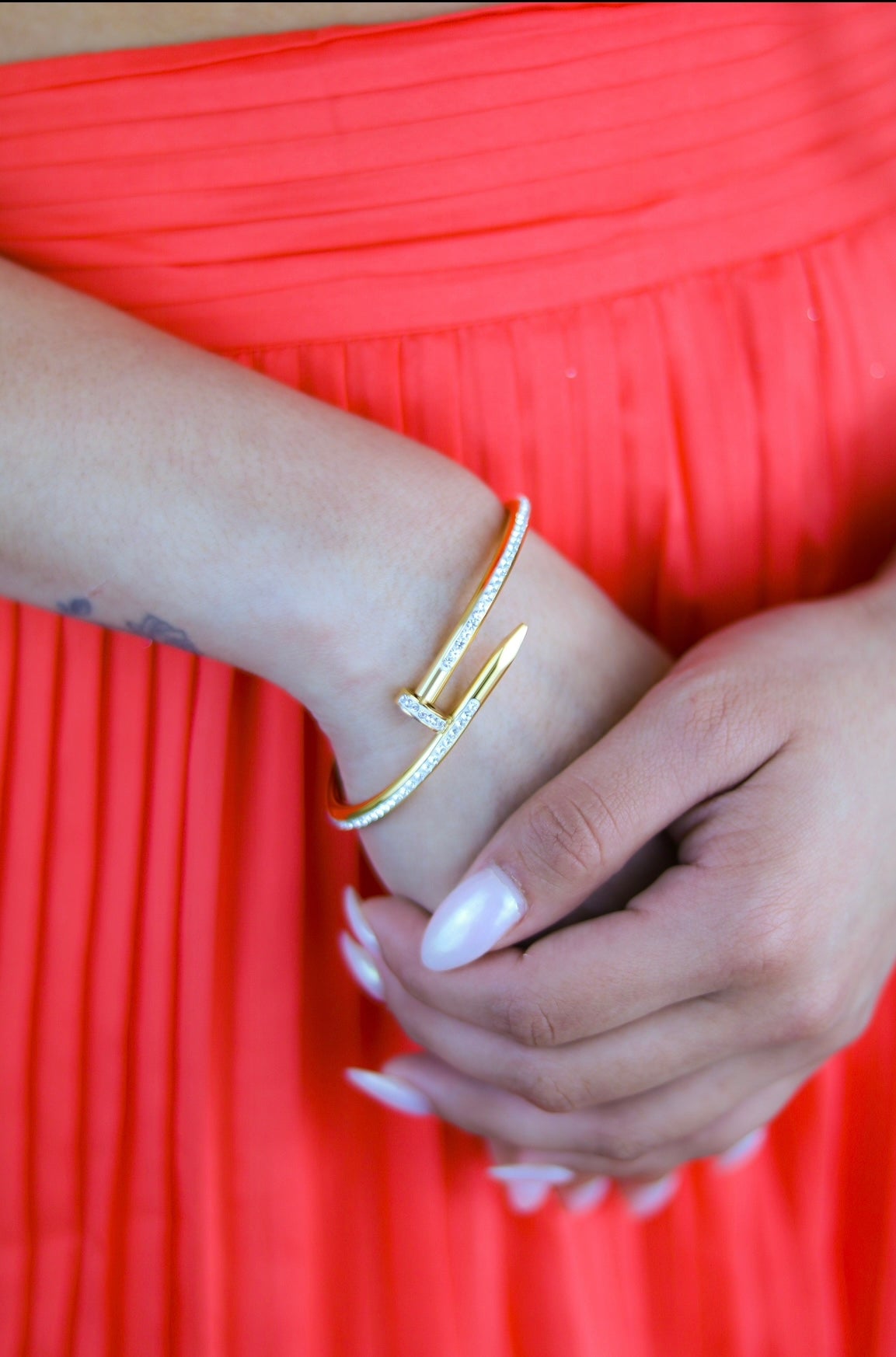 Gold Plated Screw Bracelet