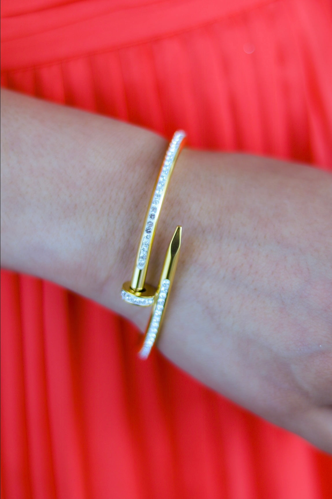 Gold Plated Screw Bracelet