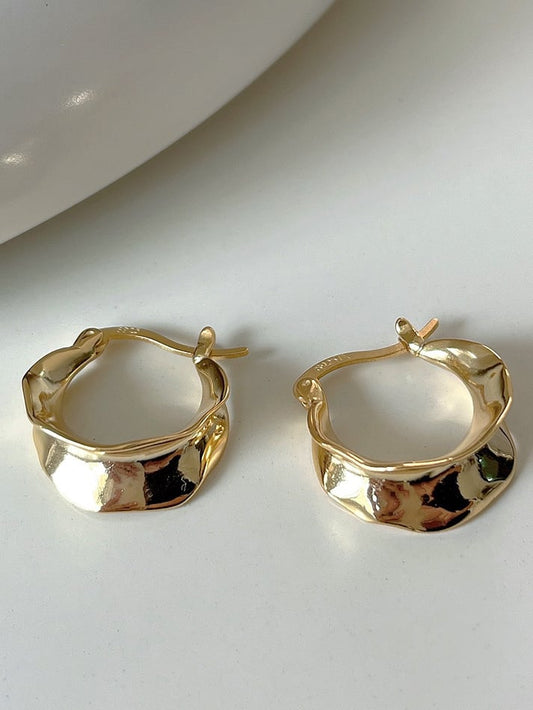 14k Gold plated Irregular Minimalist Stud Earring