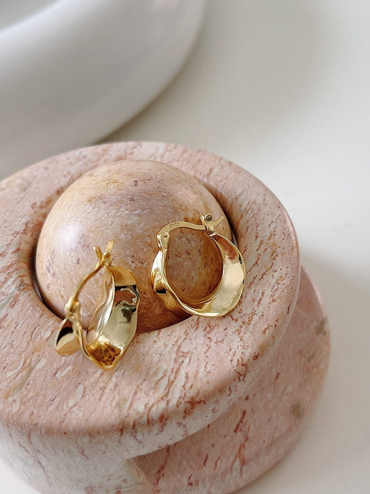 14k Gold plated Irregular Minimalist Stud Earring