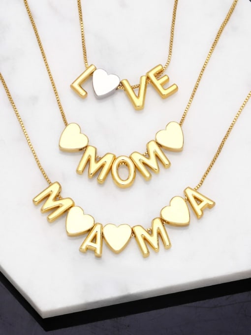 Mom heart necklace