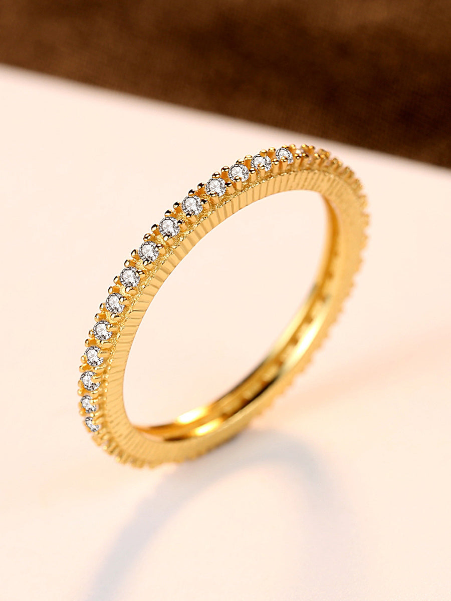 18k-Gold Aaa Zircon Ring