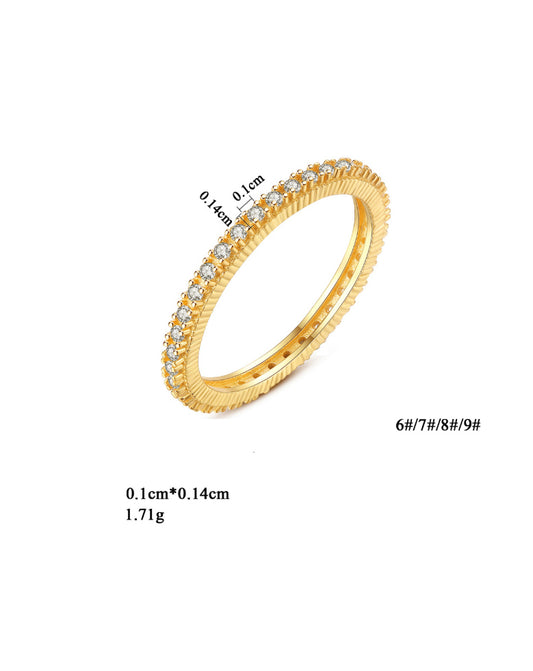 18k-Gold Aaa Zircon Ring