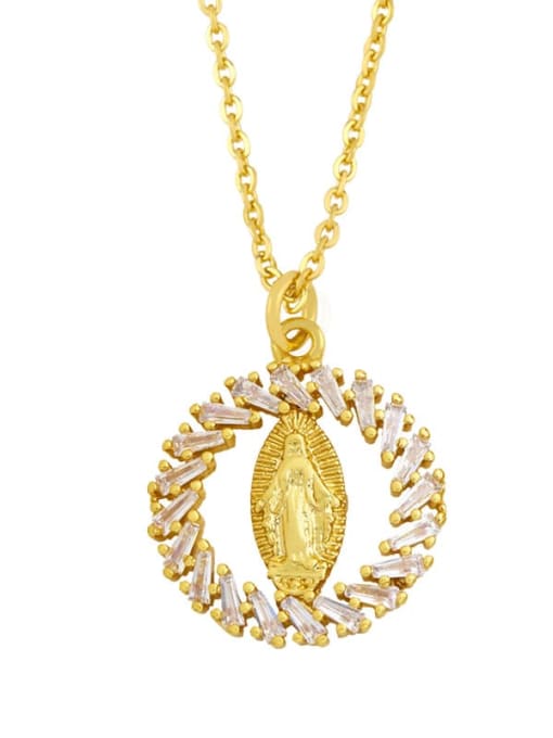 14K Gold Virgen Mary Necklace
