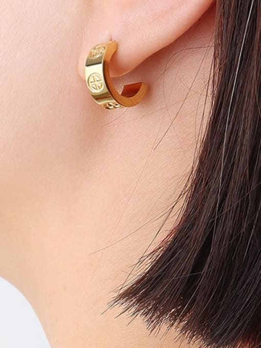 14k gold eternal earring studs