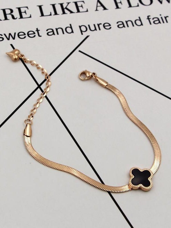 14k gold plated clover classic bracelet