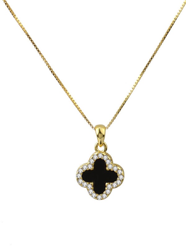 14K Gold plated clover leave necklace