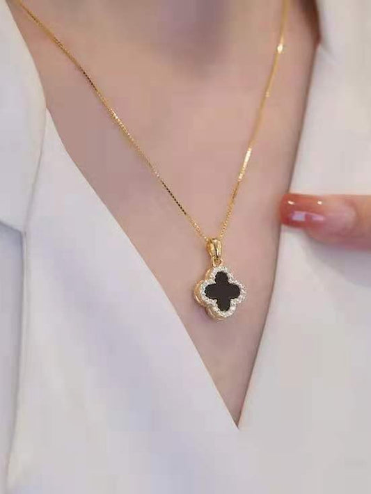 14K Gold plated clover leave necklace
