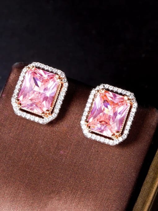 Pink Cubic Earrings