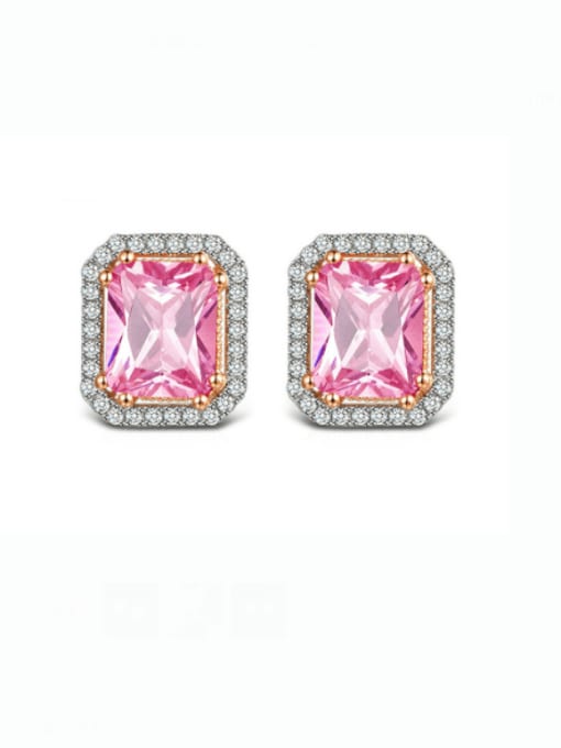 Pink Cubic Earrings