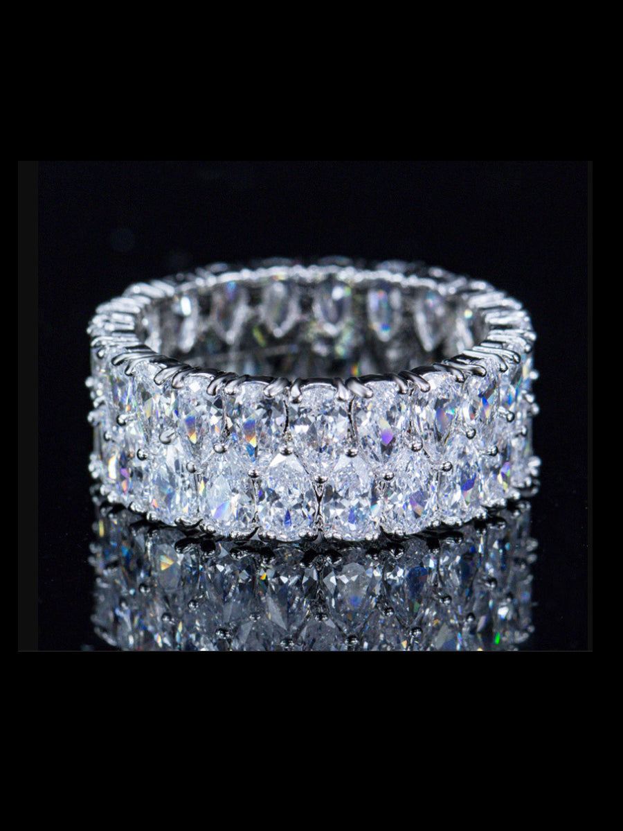 Cubic Zirconia Eternal Ring- Silver