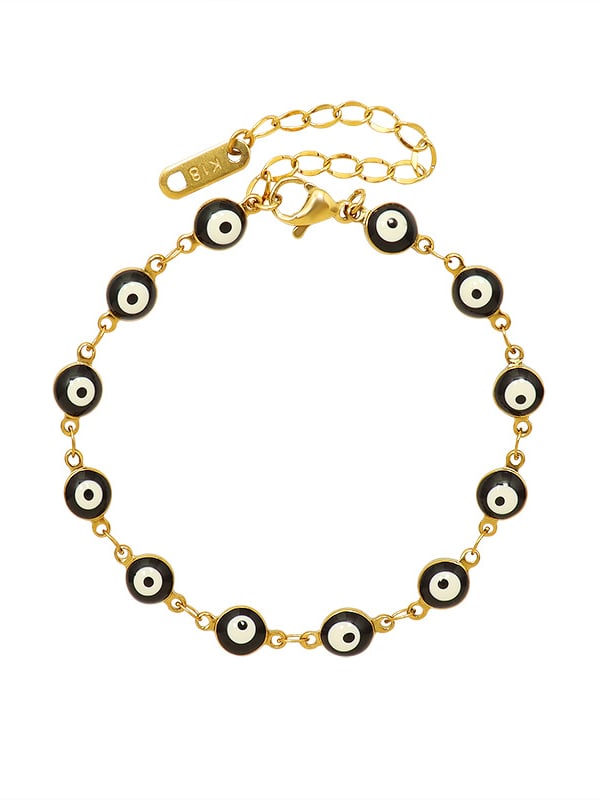 18k gold plated Evil Eye Chain Bracelet