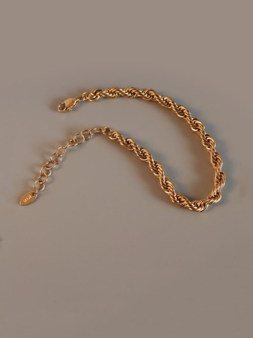 18K Gold Rope Bracelet