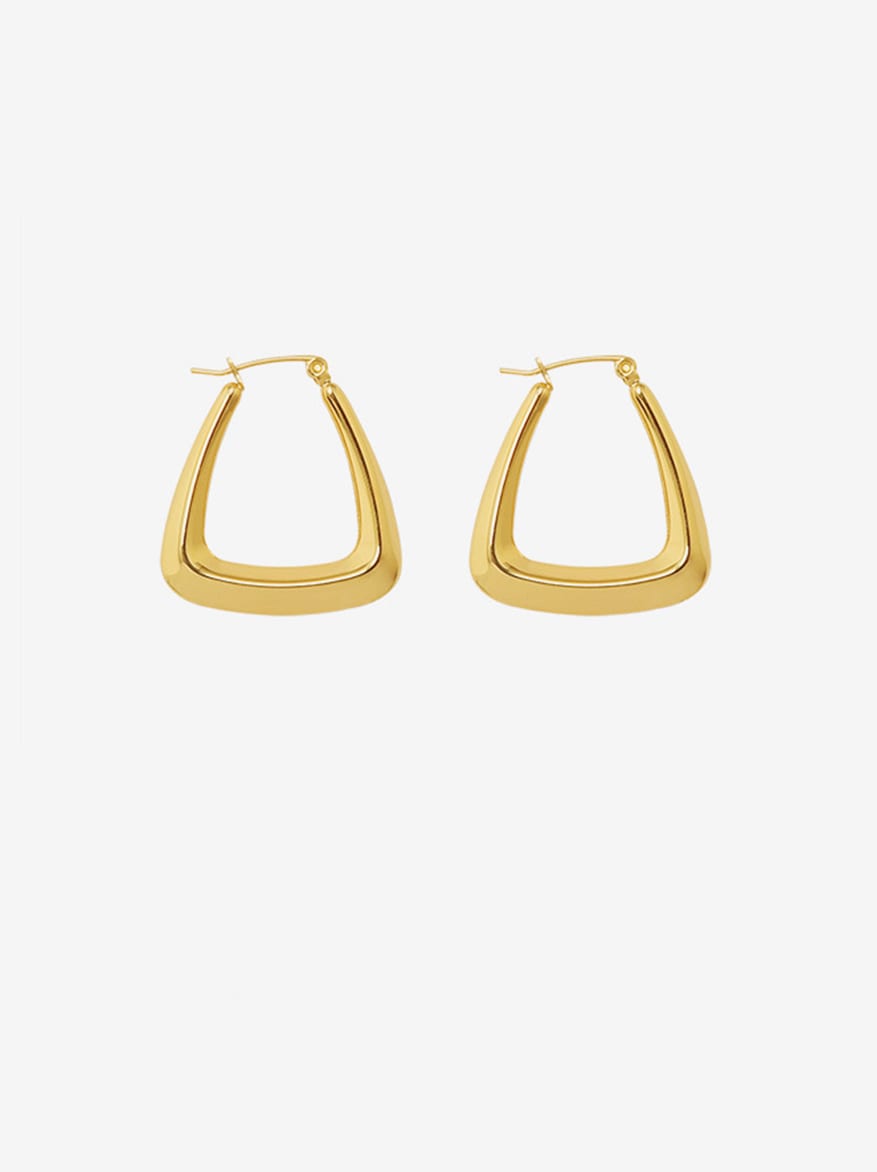 18k gold filled hip hop earrings