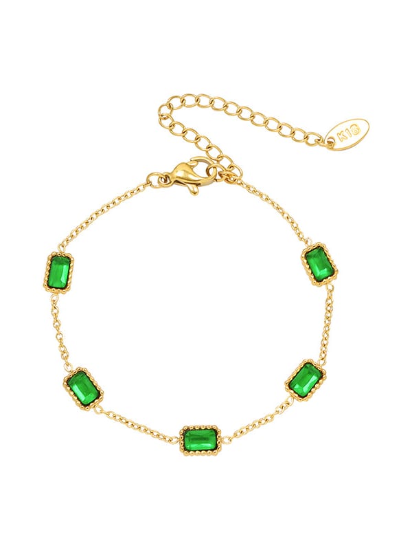 14k Gold Emerald Bracelet