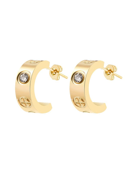 14k gold eternal earring studs