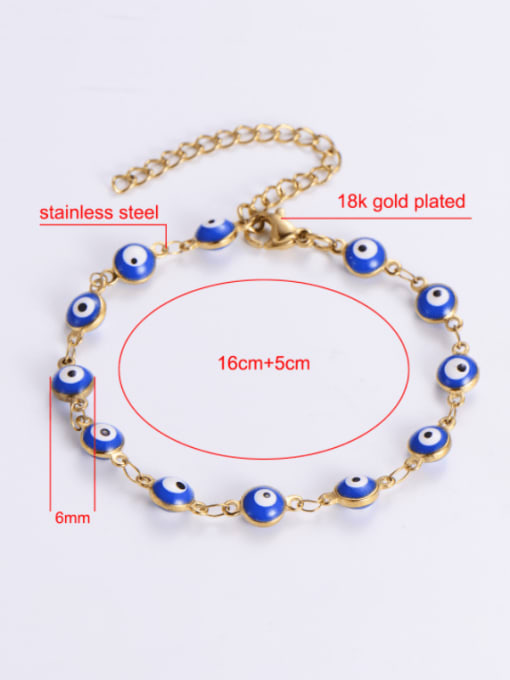 18k gold plated Evil Eye Chain Bracelet