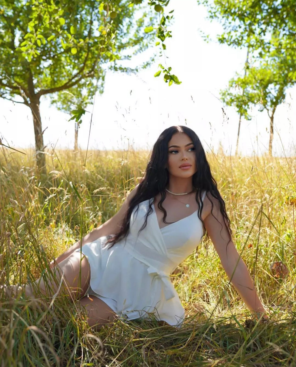 White Angela Playsuit