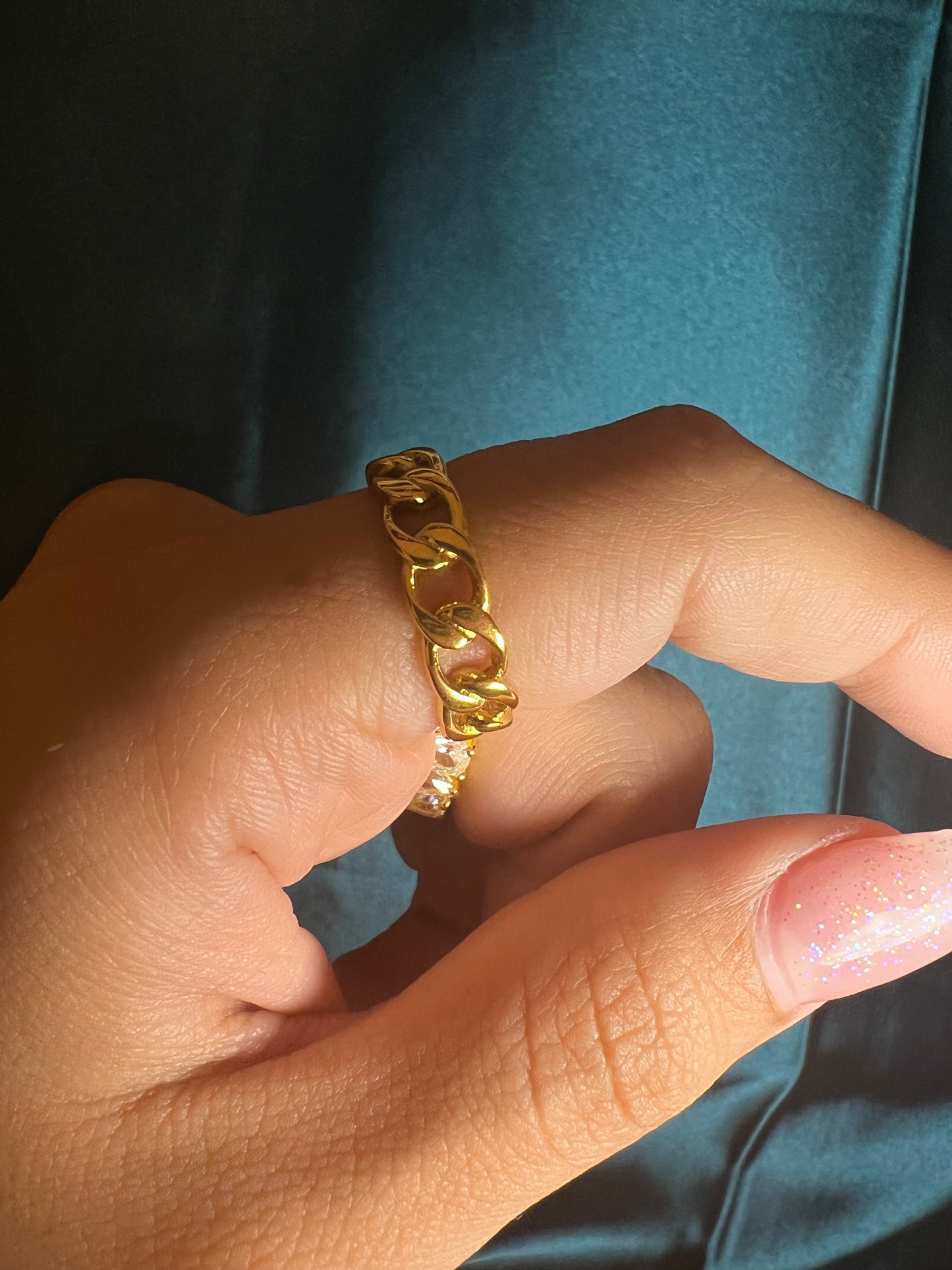 14k gold Plated Rope ring