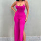 Flora hot pink jumpsuit slinky