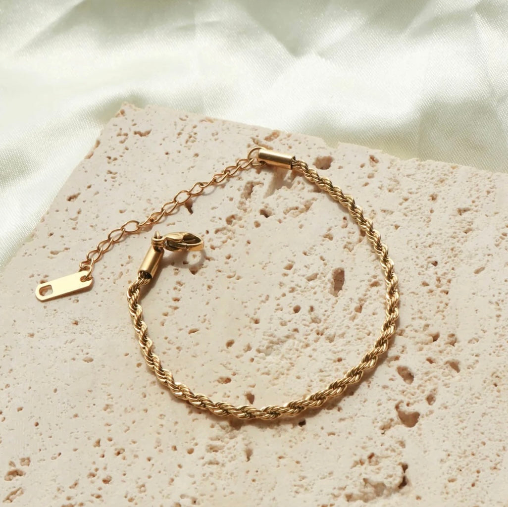 18K Gold Rope Bracelet