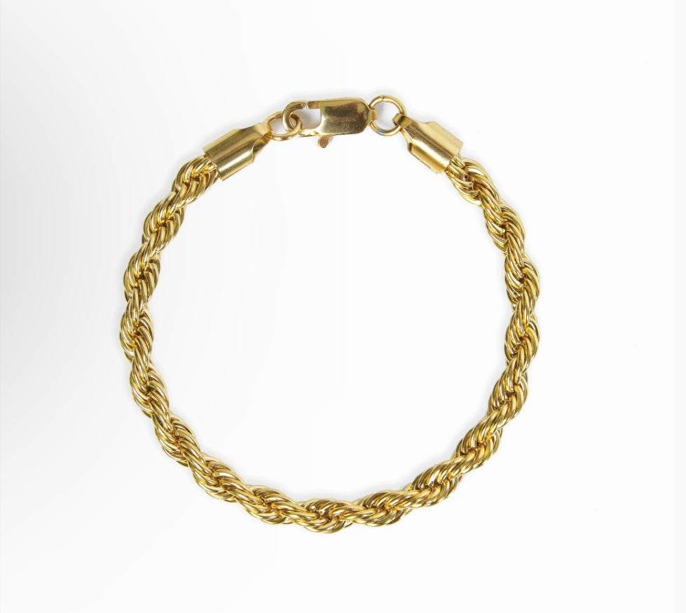 18K Gold Rope Bracelet