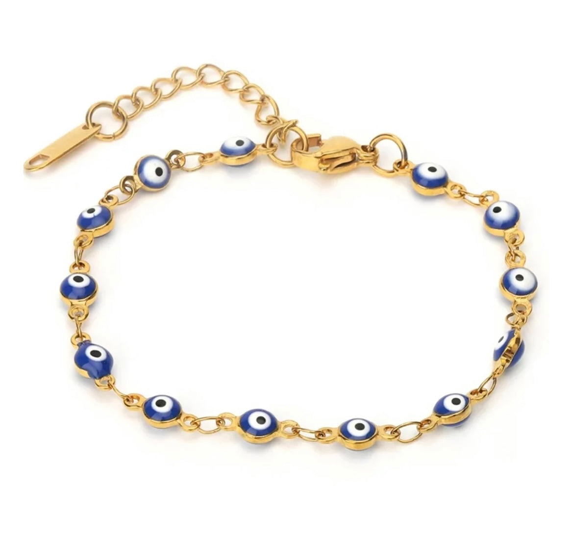 18k gold plated Evil Eye Chain Bracelet