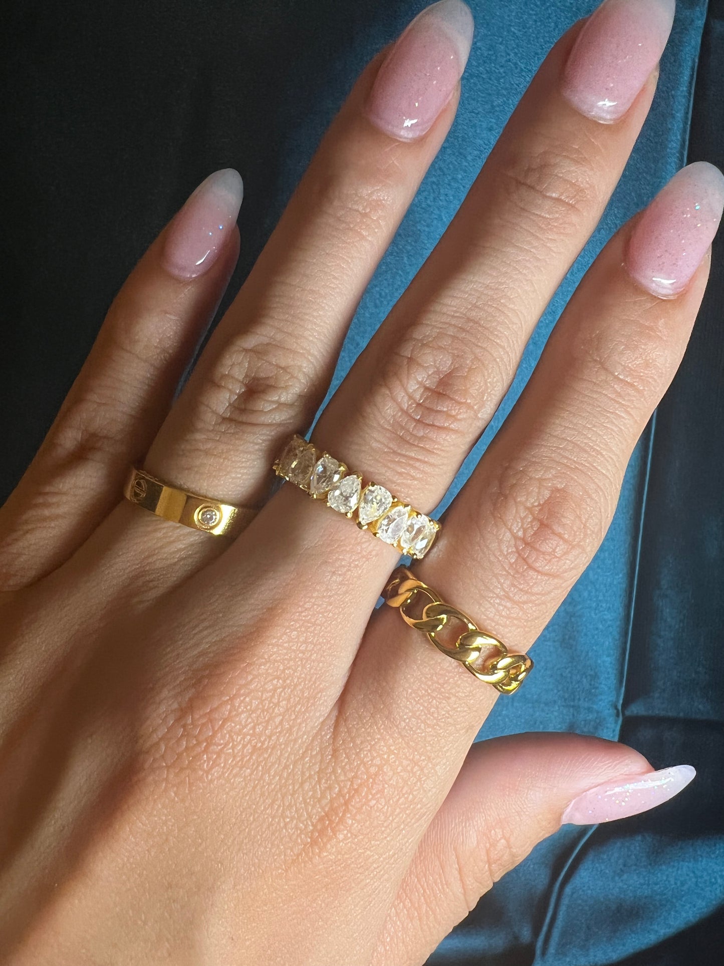 14k gold Plated Rope ring