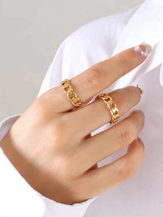 14k gold Plated Rope ring