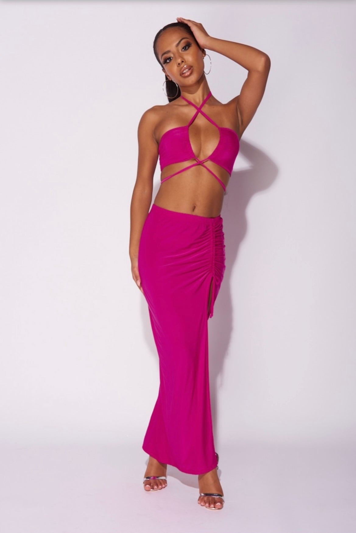 Hot pink summer days two piece