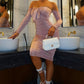 Slinky Cut Out Detail Ruched Bardot Dress